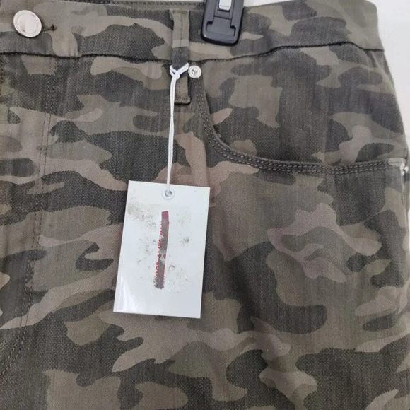 Good American Camo Skinny Jeans Army Green Plus Size 24 Stretchy High Waist - Picture 5 of 8